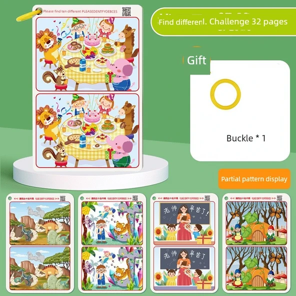 Çocuklar İçin Fark Bulma Konsantrasyon Oyunu - Zor