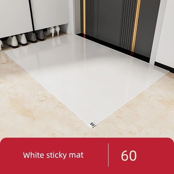 Yapışkanlı Kapı Giriş Paspası - 60x90cm - Beyaz - 60 Yaprak