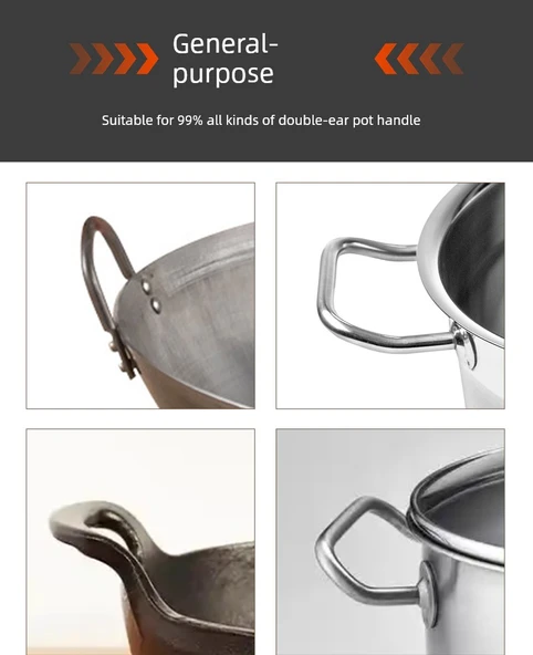 Silikon Yanmaz Tava Sapı Kılıfı - Büyük Boy Siyah (2 Adet) - Resim 10