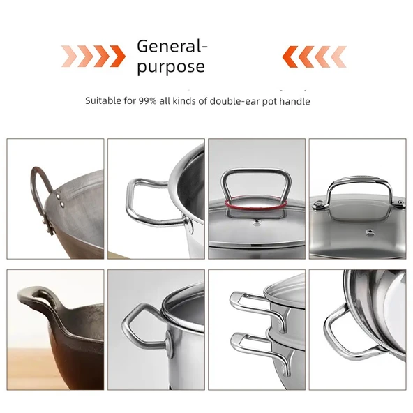 Silikon Yanmaz Tava Sapı Kılıfı - Büyük Boy Siyah (2 Adet) - Resim 6