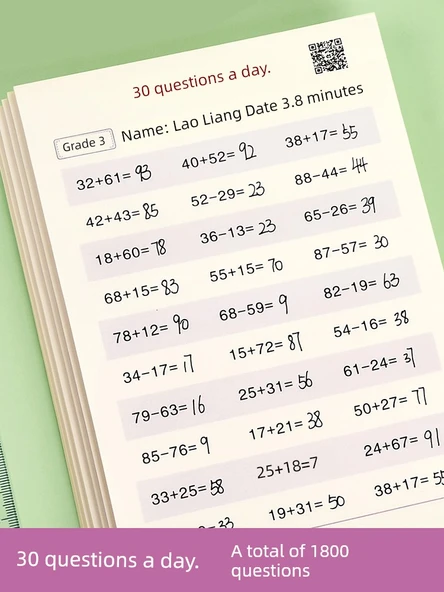 Jerry'nin Matematik Alıştırma Kitabı - 1. Sınıf + 2. Sınıf (6 Kitap, 3600 Soru) - 4