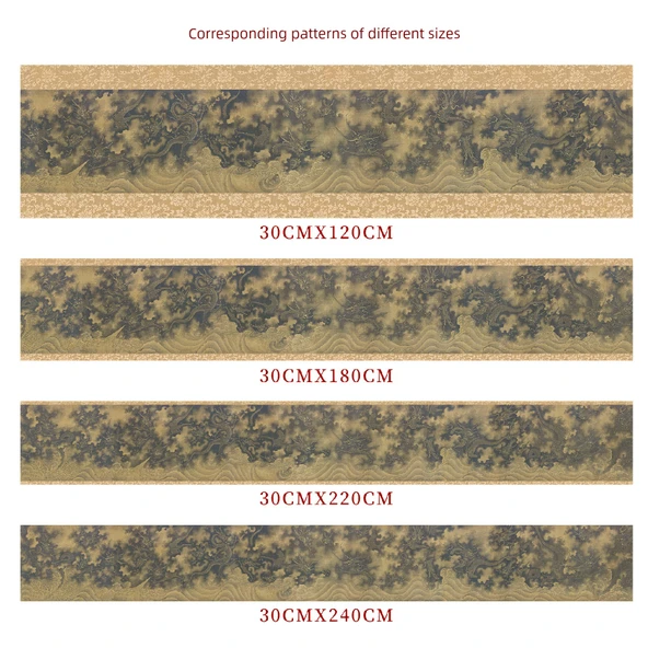 Çin Tarzı Diatomit Çay Matı - Chen Rong Mo Long Hacmi - 30x120cm