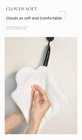 Banyo Fransız Mercan Polar Havlu - Yuvarlak Parfüm/1 - Resim 9