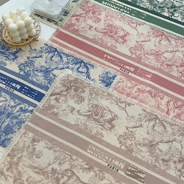 Pamuklu Keten Restoran Masa Örtüsü - Floresan Yeşil D Home 43cmx29cm - 3