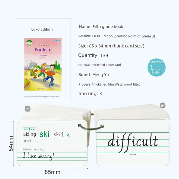İlkokul İngilizce Kelime Kartları - 5. Sınıf 2. Kitap - Luke Versiyonu