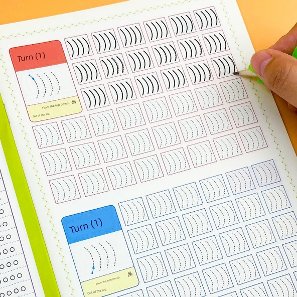 Okul Öncesi Kalem Kontrol Alıştırma Kitabı - Temel Kalem Eğitimi - Resim 3