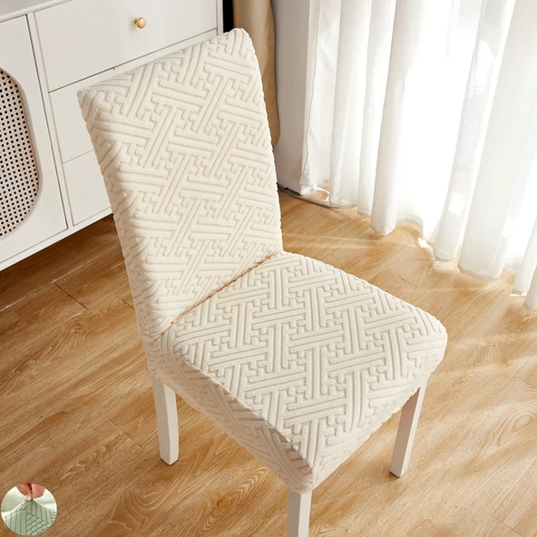 Universal Esnek Sandalye Kılıfı - Koyu Gri (Kalınlaştırılmış Rattan Koyu Gri) - 11