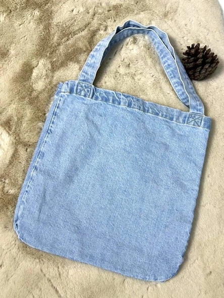 Kadın Denim Cepli El ve Omuz Çantası - 2