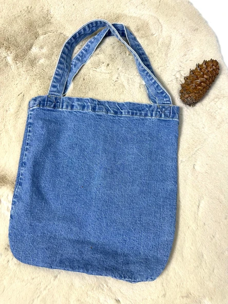 Kadın Denim Cepli El ve Omuz Çantası - 4