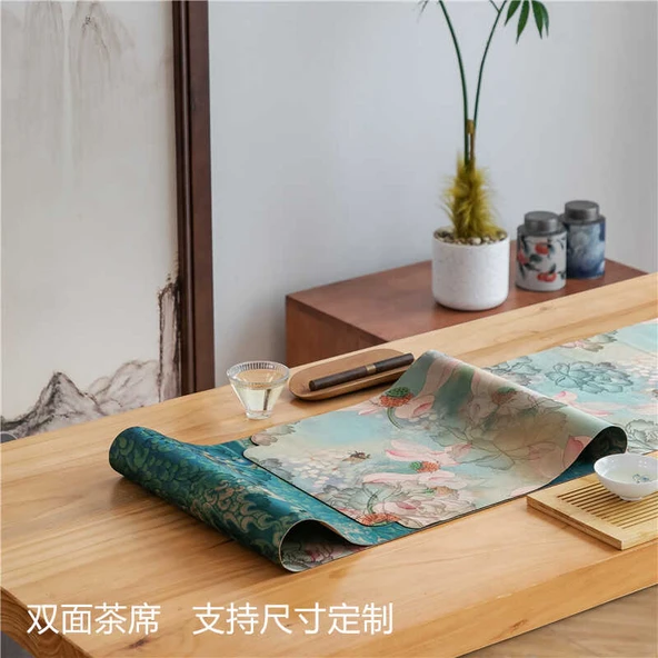 Lotus Xiangyun Su Geçirmez Çay Matı - 35x300cm