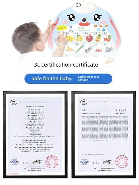 Sesli Erken Eğitim Duvar Tablosu - 5 [Meyveler, Sebzeler, Hayvanlar, Karakterler, Pinyin, Sayılar] - 5