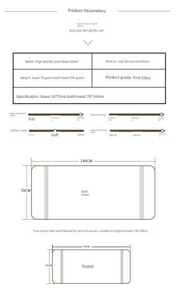 Mercan Polar Havlu Seti - Tuğla Mavi 35x75 El Havlusu + 70x140 Banyo Havlusu - 8