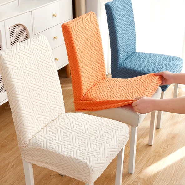 Universal Esnek Sandalye Kılıfı - Açık Yeşil (Kalınlaştırılmış Rattan Matcha Rengi) - 8