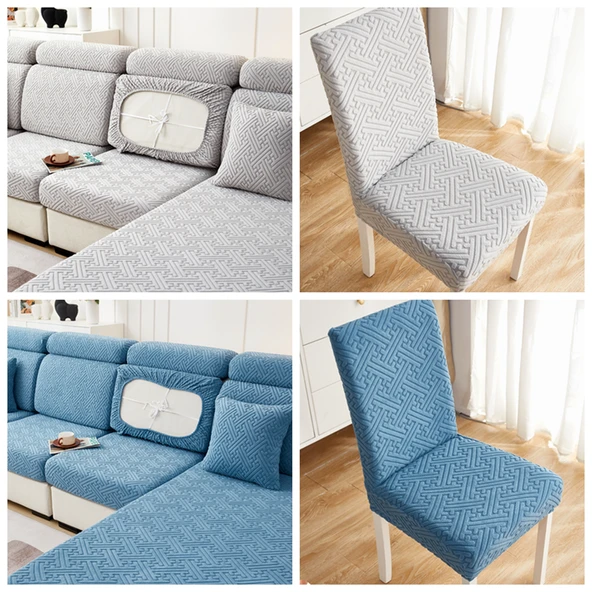 Universal Esnek Sandalye Kılıfı - Kalınlaştırılmış Dokuma Mandalina - 7