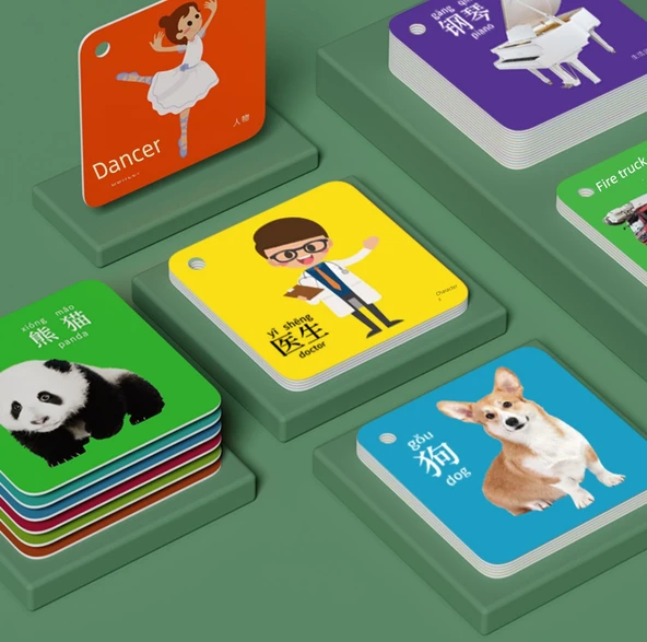 Eğitici Kartlar - Hayvanlar + Taşıtlar + Resimli Okuma Yazma + Meslekler + Sayılar (5 Kutu, 450 Desen) - Resim 11