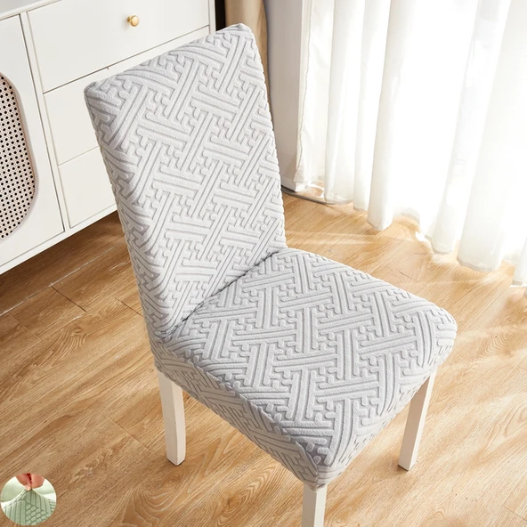 Universal Esnek Sandalye Kılıfı - Açık Yeşil (Kalınlaştırılmış Rattan Matcha Rengi) - 5