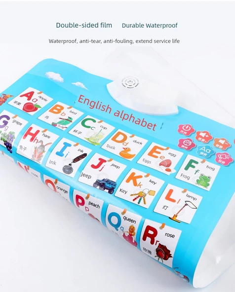 Çocuklar için İngilizce Alfabe Sesli Duvar Tablosu - İngilizce Harfler + Pinyin - 9