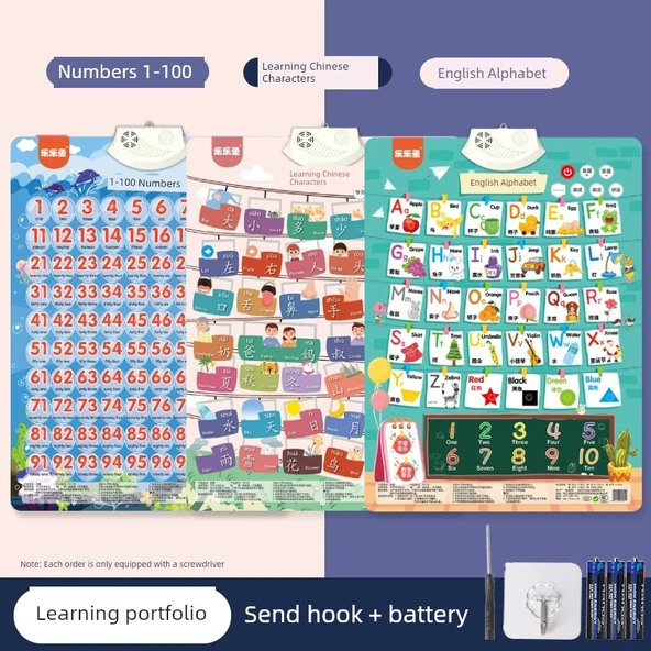 Çocuklar için Sesli Duvar Tablosu - Matematik + Uluslararası Fonetik Alfabe