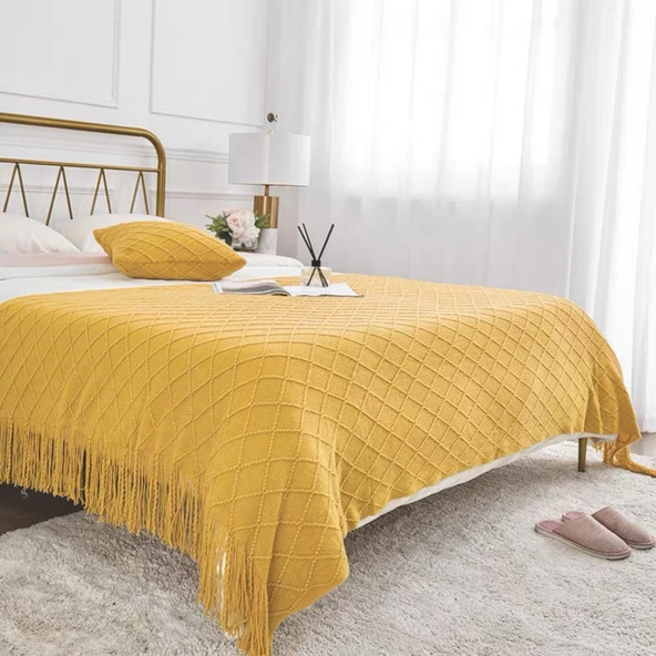 Tuhaflı Yatak Örtüsü - Haki - 2 m Yatak (130*260 cm) - 4