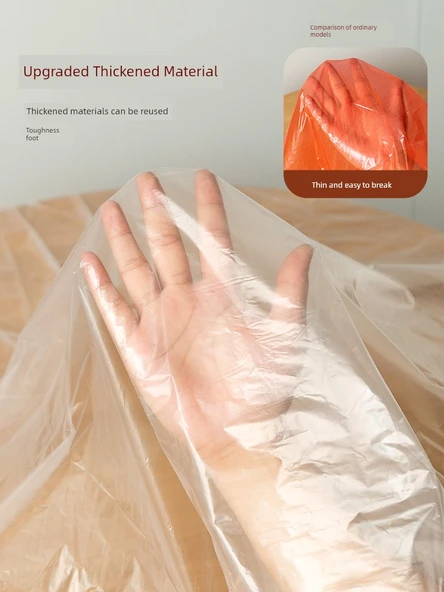 Dikdörtgen Tek Kullanımlık Su Geçirmez Plastik Masa Örtüsü - Beyaz 2.0m x 2.0m - 8