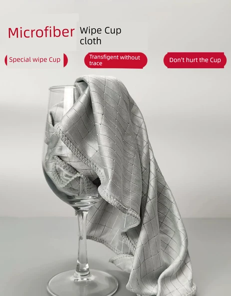 Mikrofiber Bardak Kurulama Bezi - 50x60cm - 1 Adet - Kancalı - 5