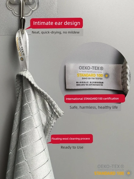 Mikrofiber Bardak Kurulama Bezi - 50x60cm - 1 Adet - Kancalı - 4