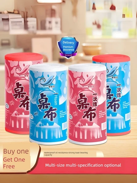 Dikdörtgen Tek Kullanımlık Su Geçirmez Plastik Masa Örtüsü - Beyaz 1.2m x 1.4m - Resim 2