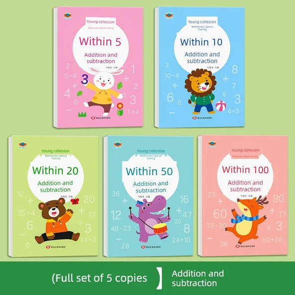 Çocuklar İçin Toplama ve Çıkarma Formül Tablosu - [5'li Tam Set]