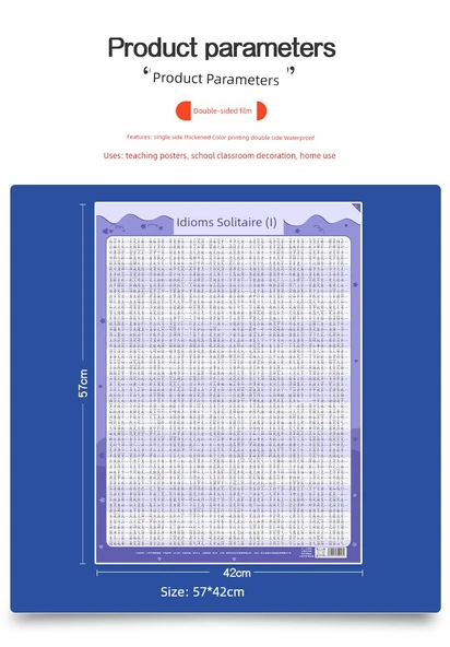 Eğitici Duvar Tablosu - Çince Pinyin Hecesi Tam Tablo - Resim 9