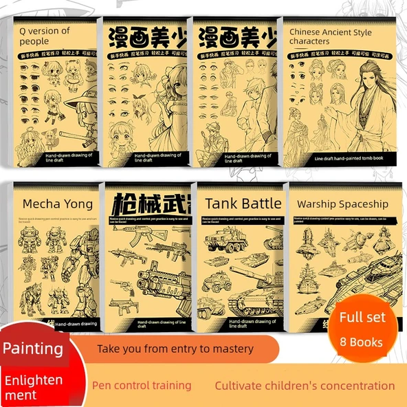 Mech Warrior Tank İzleme Alıştırma Kitabı - 8 Kitap Set