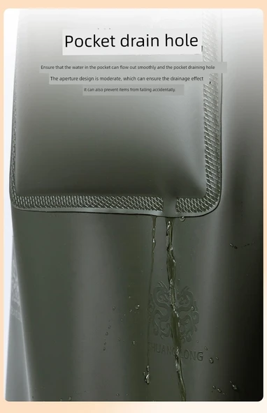 Su Geçirmez Dana Tendon Önlük - Siyah G35 + Siyah PU Deri Kol + Siyah Şapka - Resim 9