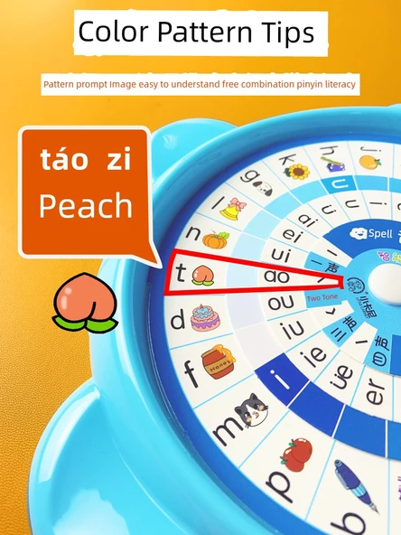 Pinyin Öğrenme Çarkı - Kağıt Pembe - 8