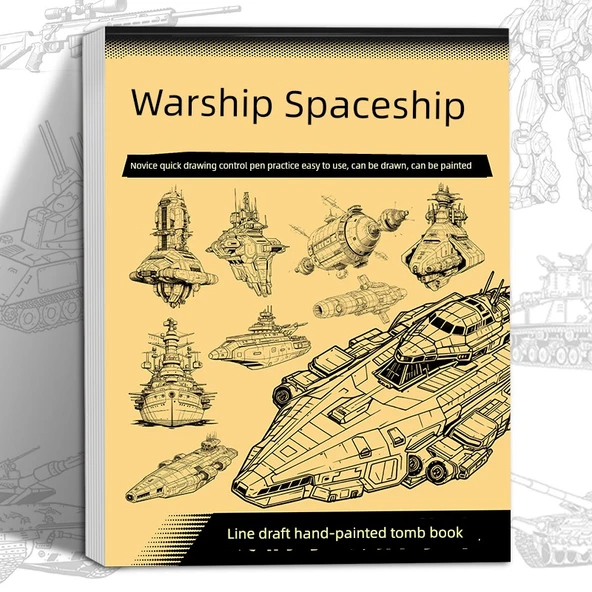 Mech Warrior Tank İzleme Alıştırma Kitabı - Savaş Gemisi Uzay Gemisi 1 Kitap