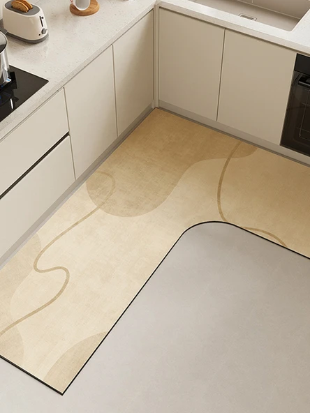 Minimalist Diatomit Mutfak Halısı - 90x135 cm - 21096-Misty-NB - 2