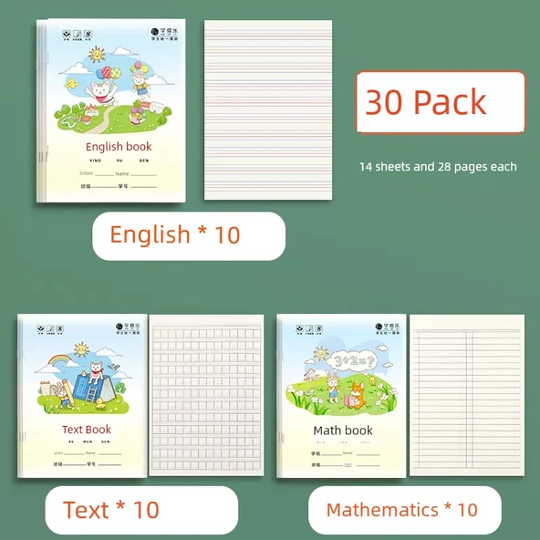 3. Sınıf 30 Matematik İngilizce Metin Defteri