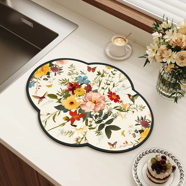 Çin Saksağanı Diatomit Kaymaz Amerikan Servisi - Bayberry Sezonu 35x45cm