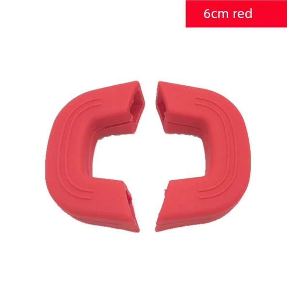 Silikon Tencere Sapı Kılıfı - 6cm Kırmızı Çift (Geliştirilmiş Kalın)