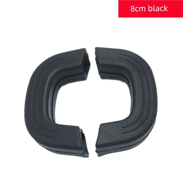 Silikon Tencere Sapı Kılıfı - 8cm Siyah Çift (Geliştirilmiş Kalın)