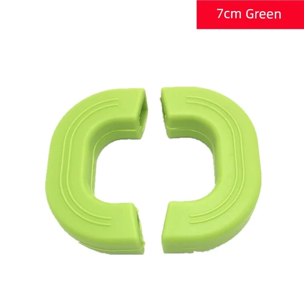 Silikon Tencere Sapı Kılıfı - 7cm Yeşil Çift (Geliştirilmiş Kalın)