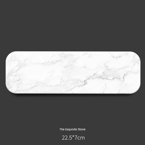 Diyatomit Emici Ped Bardak Altlığı - Zarif Taş 22.5x7cm