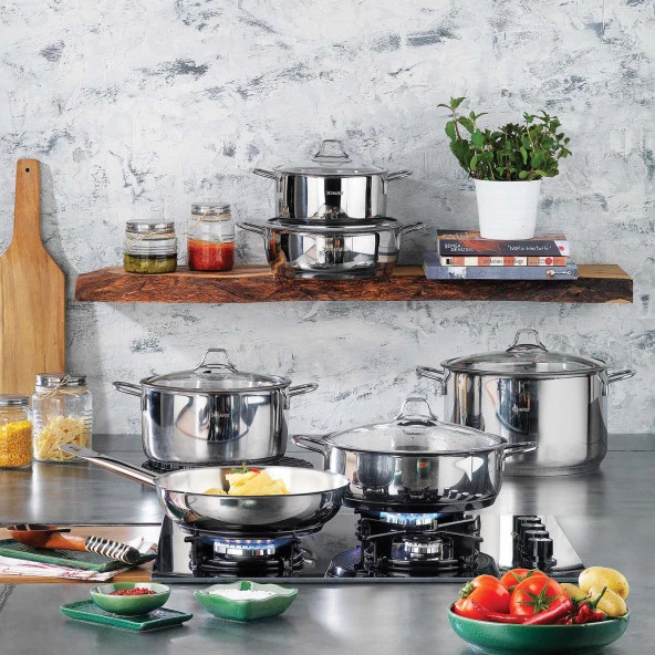 Schafer Held Çelik Basık Tencere 24 Cm 2 Parça-Inox - 3