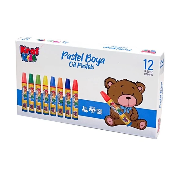 KRAF KIDS PASTEL BOYA 12 LI KK515 ürün görseli