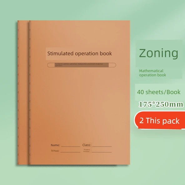 Matematik Alıştırma Kitabı - Dikey Bölme - 2 Kitap