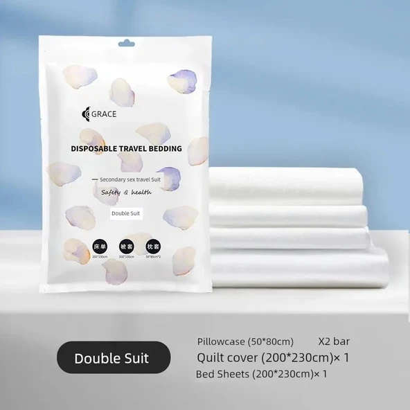 Tek Kullanımlık Seyahat Otel Çift Kişilik Dörtlü Set - 1 Set (Model 1)