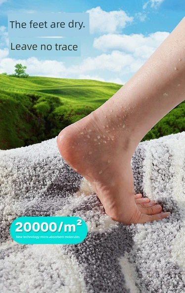 Kaymaz Banyo Paspası - 44x76cm - Akman Gri - 10