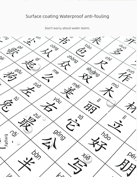 İlkokul Çocukları Çince Okuma Yazma Pinyin Öğrenme Duvar Tablosu - 2. Sınıf Okuma Yazma Tablosu İlk Cilt [473 Kelime] - 11