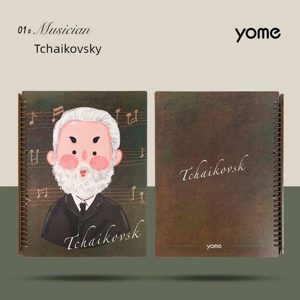 Yome Müzik Piyano A4 Notası Klasörü - Tchaikovsky