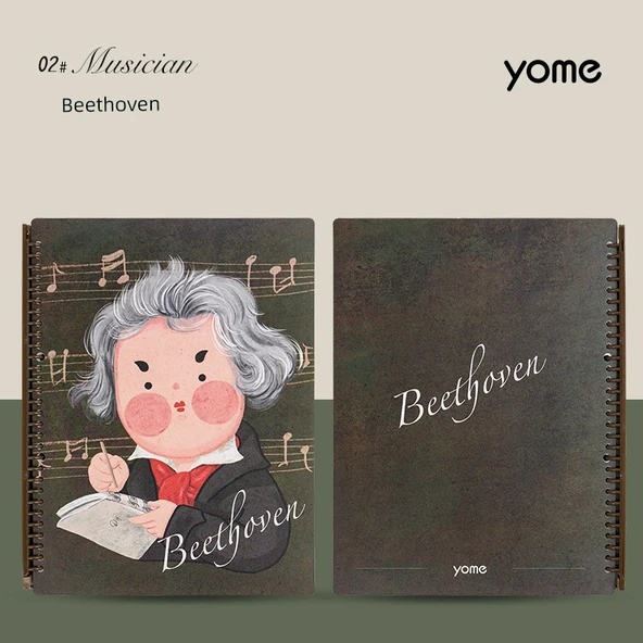 Yome Müzik Piyano A4 Notası Klasörü - Beethoven