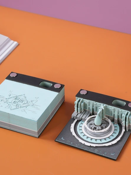 2025 3D Kağıt Oyma Takvim Dünya Kalesi-Tianshu Özel Yapışkan Notlar - Resim 5