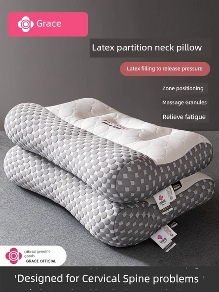 Lateks Boyun Yastığı - Beyaz Tek Yastık - 8-10cm - 2